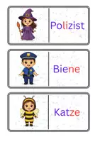 Vorschau - Stationenlernen - Lesedomino Wortebene Karneval/Fasching - Deckblatt