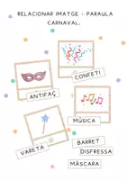 Vista previa - Tarjetas / Manipulativos - RELACIÓ IMATGE - PARAULA (CARNAVAL) - Portada