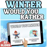 Vorschau - Präsentationen/Tafelbilder - Would you Rather Winter Würdest du lieber - Deckblatt