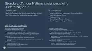 Vorschau - Stundenentwürfe - Kirche in der NS Zeit - Anpassung und Widerstand (2&3) - Seite 1