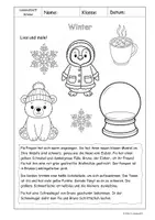 Vorschau - Arbeitsblätter - Lesemalblätter - Winter - Klasse 1-2 - Seite 3