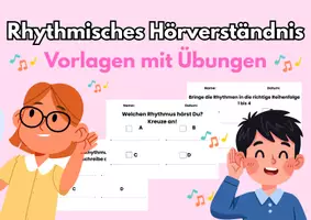 Vorschau - Arbeitsblätter - Vorlagen: Übungen für das rhythmische Hörverständnis (PDF) - Deckblatt