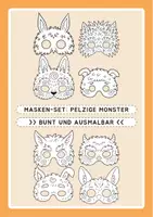 Vorschau - Mal- und Bastelvorlagen - Masken-Set - Monster - Für Karneval, Halloween & mehr - Deckblatt