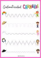 Vista previa - Manualidades / Dibujos para colorear - Grafomotricidad para Carnaval - Portada