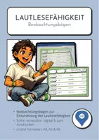 Vorschau - Lehrpläne/Lehrermaterial - Lautlesefähigkeit Grundschule – Beobachtungsbögen (Vorlesen) - Deckblatt