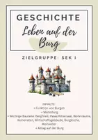 Vorschau - Arbeitsblätter - Leben auf der Burg / Die Marksburg im Mittelalter / Aufbau und Alltag auf einer mittelalterlichen Burg - Deckblatt