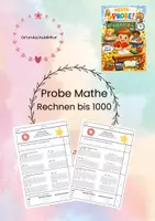 Vorschau - Test - Probe Mathe Rechnen bis 1000 - Deckblatt