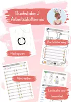 Vorschau - Arbeitsblätter - Buchstabe J - Arbeitsblättermix - Deckblatt