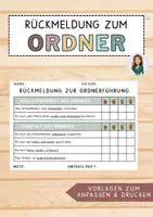 Vorschau - Fördermaterial/Inklusion - Ordnerbewertung - Heftführung - Rückmeldebogen - Deckblatt