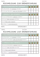 Vorschau - Fördermaterial/Inklusion - Ordnerbewertung - Heftführung - Rückmeldebogen - Seite 1