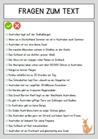 Vorschau - Arbeitsblätter - Australien - Lesetext mit Fragen + Lösung - Seite 2