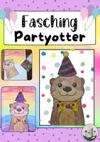 Vorschau - Mal- und Bastelvorlagen - Fasching / Karneval basteln: Party - Otter. Kunst. Otter Bastelvorlage. - Deckblatt