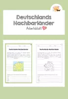 Vorschau - Arbeitsblätter - Arbeitsblatt: Deutschlands Nachbarländer - Deckblatt