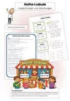 Vorschau - Stundenentwürfe - Mathe-Losbude: Gleichungen und Ungleichungen spielerisch vergleichen - Deckblatt