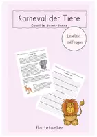 Vorschau - Stundenentwürfe - Karneval der Tiere - Materialpaket - Seite 1