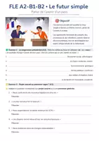 Aperçu - Feuilles d'exercices - Futur simple - Parler de l’avenir d’un pays - FLE A2-B1-B2 (avec corrigé) - Page de couverture