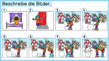 Vorschau - Arbeitsblätter - Bildergeschichte Winter | Tafelmaterial - Seite 2