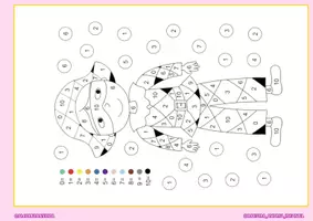 Vista previa - Manualidades / Dibujos para colorear - Fichas para colorear por códigos - Carnaval - página 2