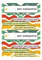 Vorschau - Anderer Materialtyp - Geschenk Schulnachricht Zeugnis mit "Du Botschaft" Feriengruß - Seite 3