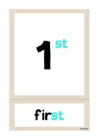 Vorschau - Bildkarten - Ordinal Numbers / Flashcards - Seite 1