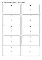 Vorschau - Stationenlernen - Karteikarten: Griechisches Alphabet (Doppelseitig & Differenziert) - Deckblatt
