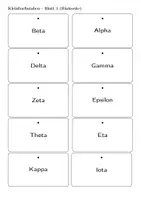 Vorschau - Stationenlernen - Karteikarten: Griechisches Alphabet (Doppelseitig & Differenziert) - Seite 1