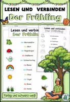 Vorschau - Arbeitsblätter - Lesen und verbinden "Der Frühling" DaZ / DaF / Deutsch - Deckblatt