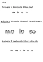 Vorschau - Arbeitsblätter - Leseförderung 1. Klasse – Buchstabe O;o - Seite 2