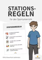 Vorschau - Stationenlernen - Stationsregeln für den Sportunterricht (Stationenarbeit) - Deckblatt