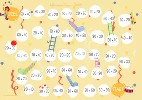Vorschau - Spiele - Rechenspiel Fasching Addition ZR 100, 6-fach differenziert (Fasnacht, Karneval, Fasching) - Seite 3