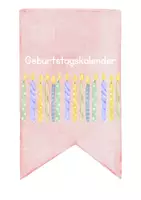 Vorschau - Mal- und Bastelvorlagen - Geburtstagskalender - Jahresübersicht Wimpelgirlande - Seite 2