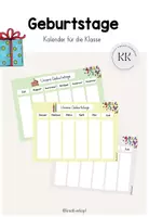 Vorschau - Anderer Materialtyp - Klassenkalender - Geburtstage - Deckblatt