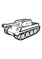 Vorschau - Arbeitsblätter - Ausmalbilder Thema Panzer - Grundschule - Bastelvorlagen - Seite 1