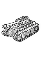 Vorschau - Arbeitsblätter - Mandalas Thema Panzer - Grundschule - Bastelvorlagen - Seite 1
