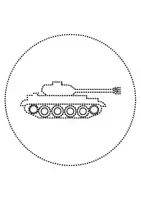Vorschau - Arbeitsblätter - runde Prickelbilder / Fensterbilder: Panzer - Grundschule - Bastelvorlagen - Seite 3