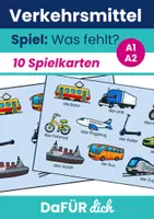 Vorschau - Arbeitsblätter - DaF DaZ Verkehrsmittel | Spiele | A1 A2 - Seite 1