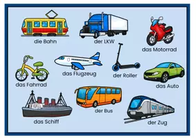 Vorschau - Arbeitsblätter - DaF DaZ Verkehrsmittel | Spiele | A1 A2 - Seite 3