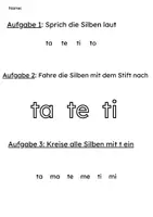 Vorschau - Arbeitsblätter - Leseförderung 1. Klasse – Buchstabe T; t - Seite 2
