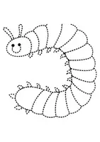 Vorschau - Mal- und Bastelvorlagen - Prickelbilder / Fensterbilder Thema Raupen - Grundschule - Bastelvorlagen - Seite 1