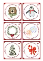 Vorschau - Mal- und Bastelvorlagen - Geschenkanhänger-Weihnachtsferien - Seite 1