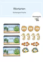 Vorschau - Spiele - Wortarten Sortierspiel Fische - Deckblatt