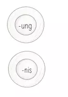 Vorschau - Spiele - Nomen mit der Endung -ung -nis Sortierspiel Gummibärchen - Seite 2