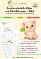 Vorschau - Arbeitsblätter - Graphomotorische Bilder und Schreibübungen - Glück - Deckblatt