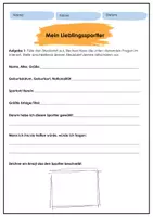 Vorschau - Arbeitsblätter - Steckbrief_Lieblingssportler - Deckblatt