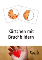 Vorschau - Bildkarten - Kärtchen mit Bruchbildern – Wir lernen Brüche kennen! - Deckblatt