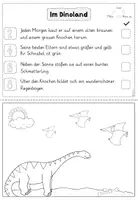 Vorschau - Arbeitsblätter - Partnerlesen Dinosaurier | Leseförderung | Kl. 1 + 2 - Seite 3