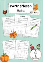 Vorschau - Arbeitsblätter - Herbst Partnerlesen | Leseförderung | Kl. 1 + 2 - Deckblatt