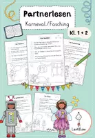 Vorschau - Spiele - Lesetraining Karneval Fasching | Partnerlesen Kl. 1 + 2 - Deckblatt