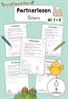 Vorschau - Arbeitsblätter - Lesetraining Partnerlesen Ostern | Kl. 1 + 2 - Deckblatt