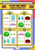 Vista previa - Hojas de trabajo - Green Monster: Complete Storytime Pack - página 1